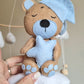 Baby Mobile träumender Bär blau