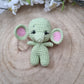 Crochet Mini Elefant grün/rosa