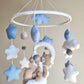 Baby Mobile schlafender Bär blau